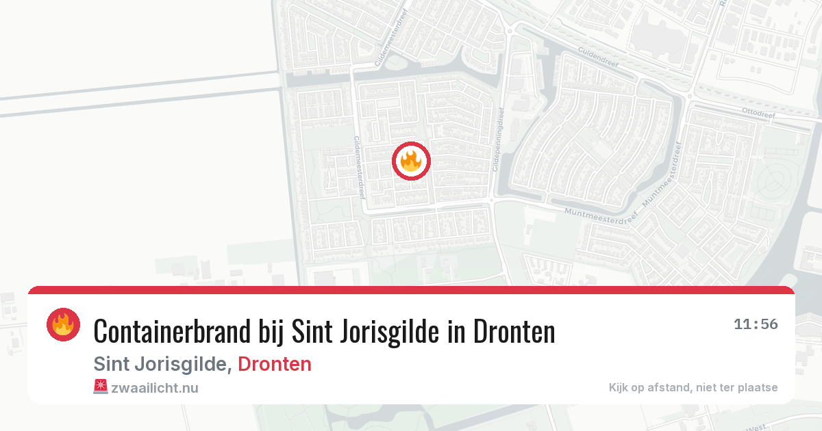 Containerbrand bij Sint Jorisgilde in Dronten — 24 mei 2026