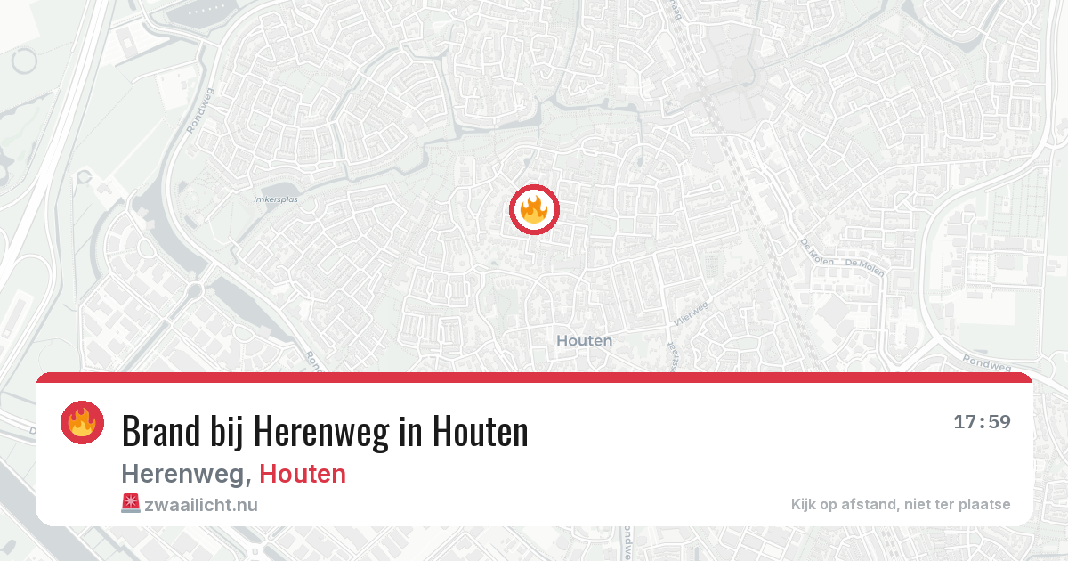 Brand bij Herenweg in Houten — 13 jul 2026