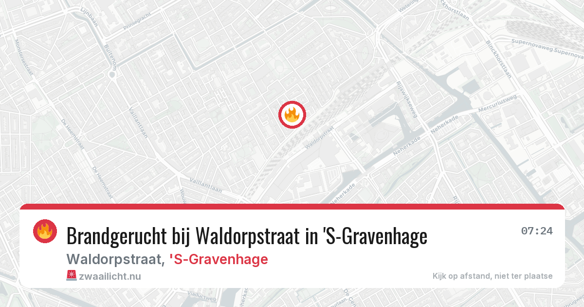 Brandgerucht bij Waldorpstraat in 'S-Gravenhage — 12 mei 2026