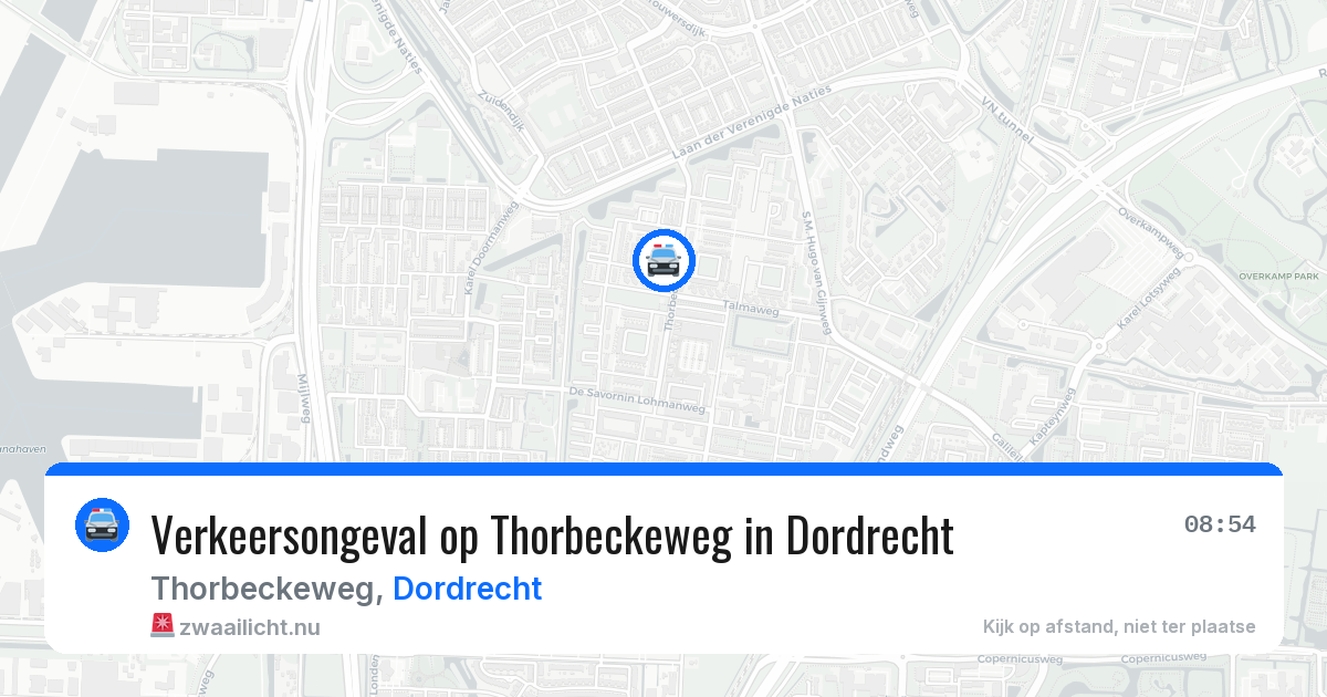 Verkeersongeval op Thorbeckeweg in Dordrecht — 6 mei 2026