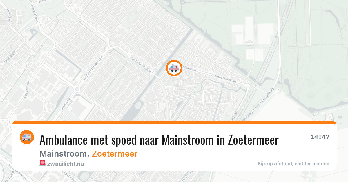 Ambulance met spoed naar Mainstroom in Zoetermeer — 5 jun 2026