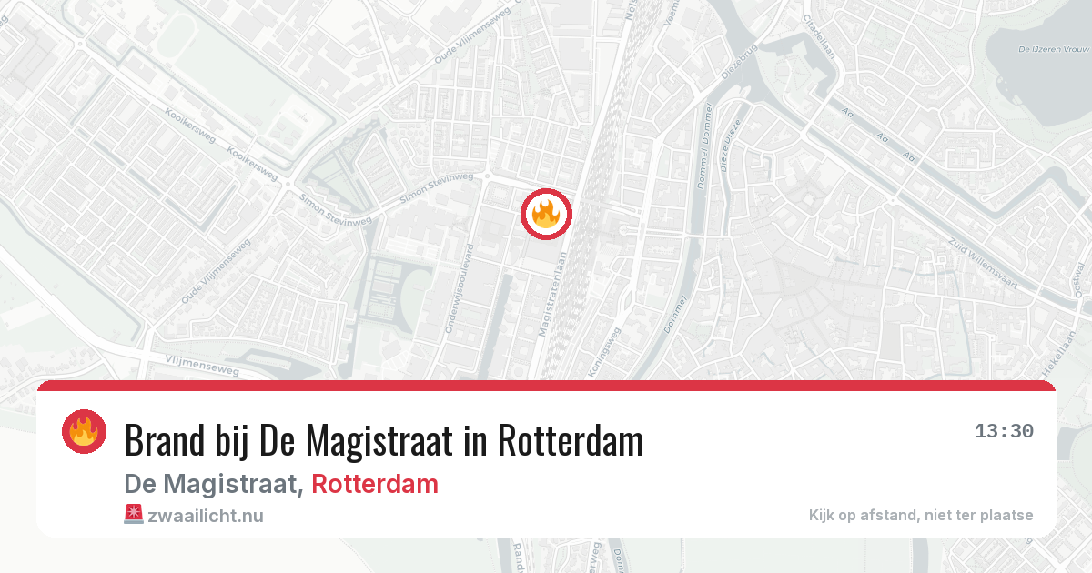 Brand bij De Magistraat in Rotterdam — 11 mei 2026