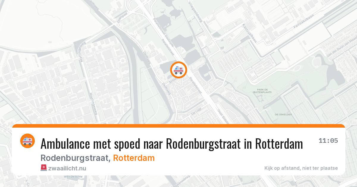 Ambulance met spoed naar Rodenburgstraat in Rotterdam — 25 mrt 2026