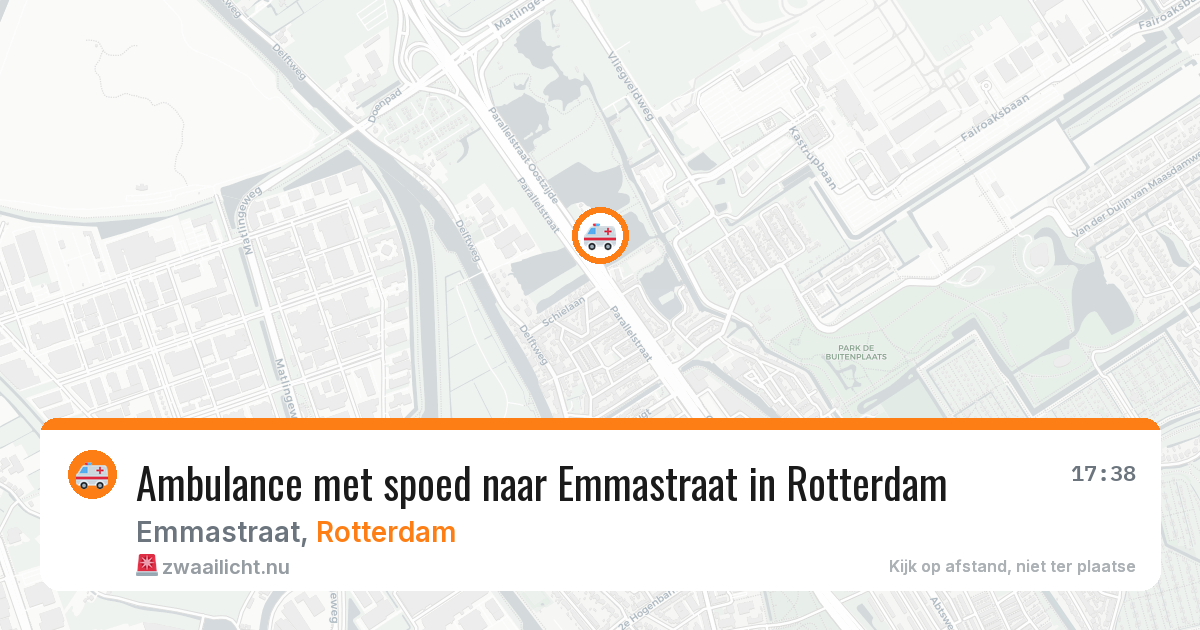 Ambulance met spoed naar Emmastraat in Rotterdam — 18 jul 2026