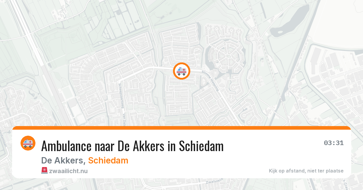 Ambulance naar De Akkers in Schiedam — 30 apr 2026