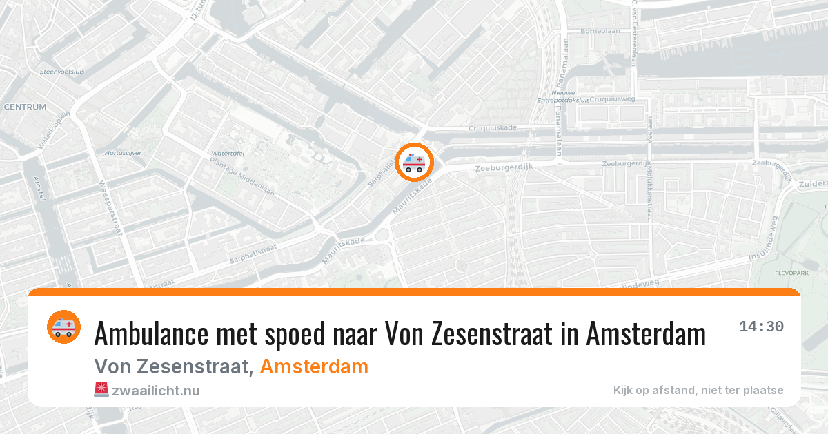 Ambulance met spoed naar Von Zesenstraat in Amsterdam — 23 mrt 2026