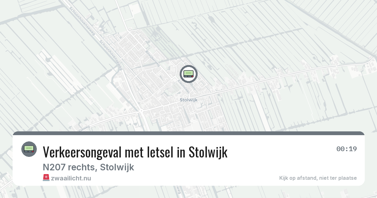 Verkeersongeval met letsel in Stolwijk — 14 feb 2026