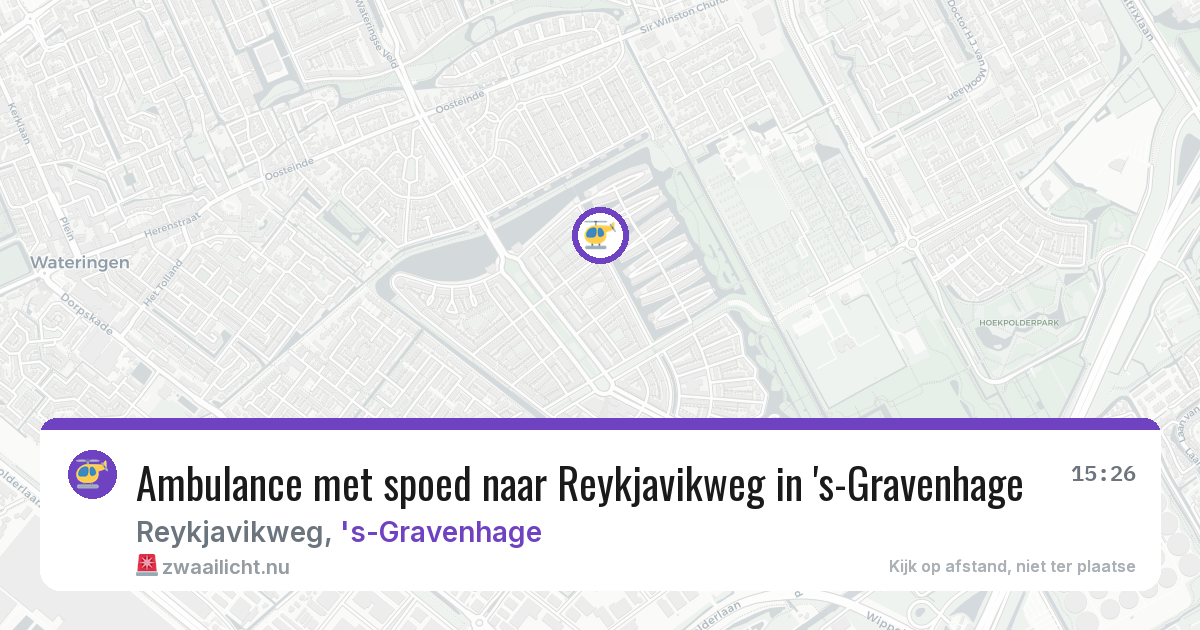 Ambulance met spoed naar Reykjavikweg in 's-Gravenhage — 16 jul 2026