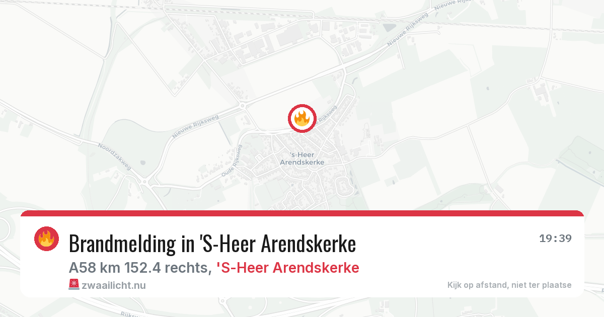 Brandmelding in 'S-Heer Arendskerke — 25 apr 2026