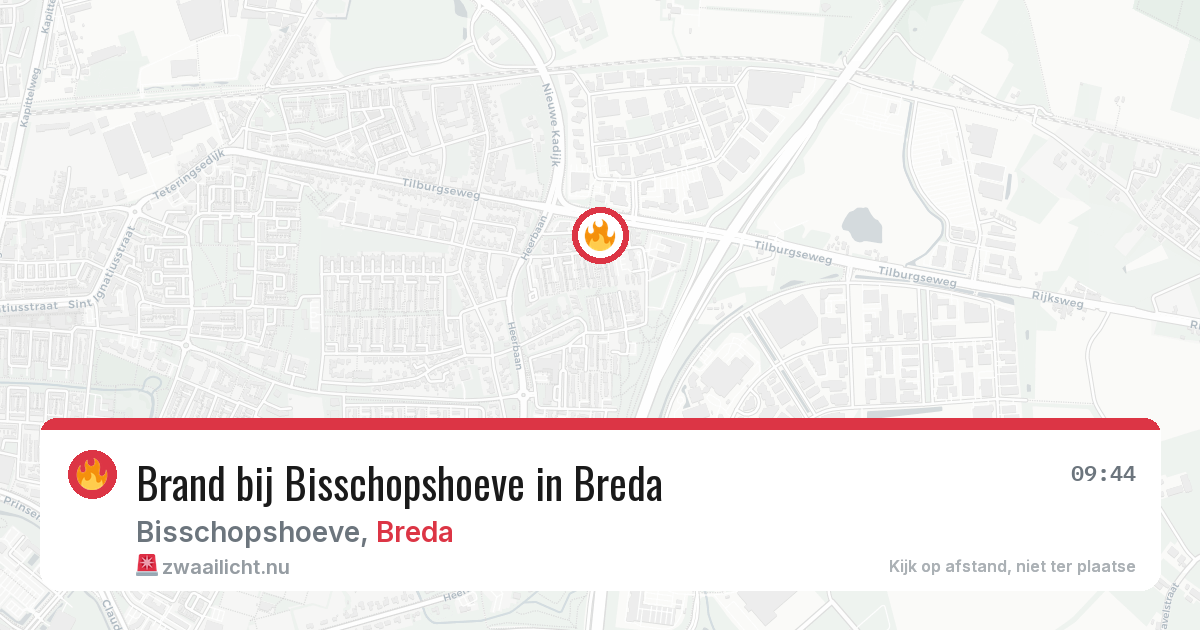 Brand bij Bisschopshoeve in Breda — 13 jul 2026