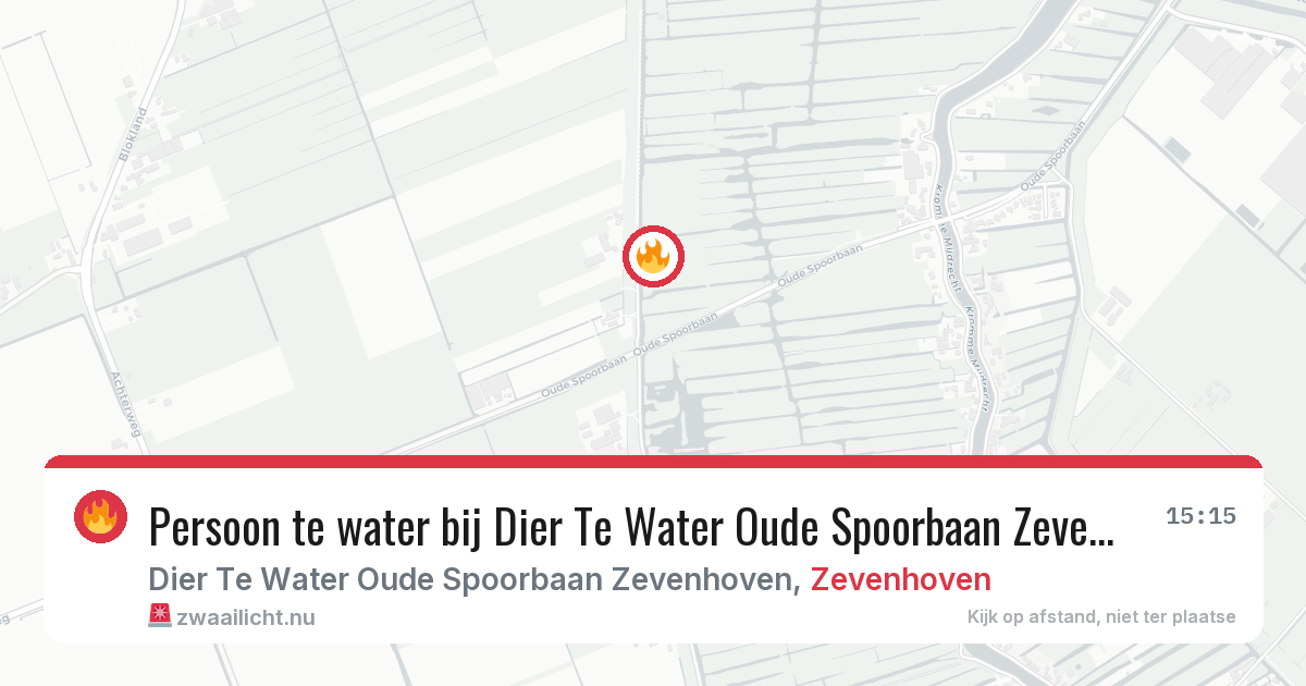 Persoon te water bij Dier Te Water Oude Spoorbaan Zevenhoven in Zevenhoven — 13 jul 2026