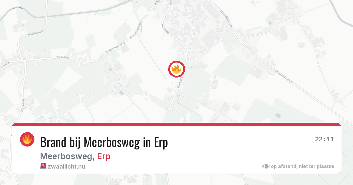 Brand bij Meerbosweg in Erp — 9 jul 2026