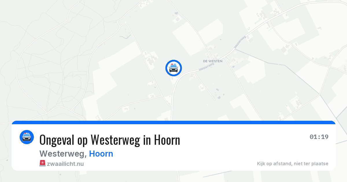Ongeval op Westerweg in Hoorn — 24 jul 2026