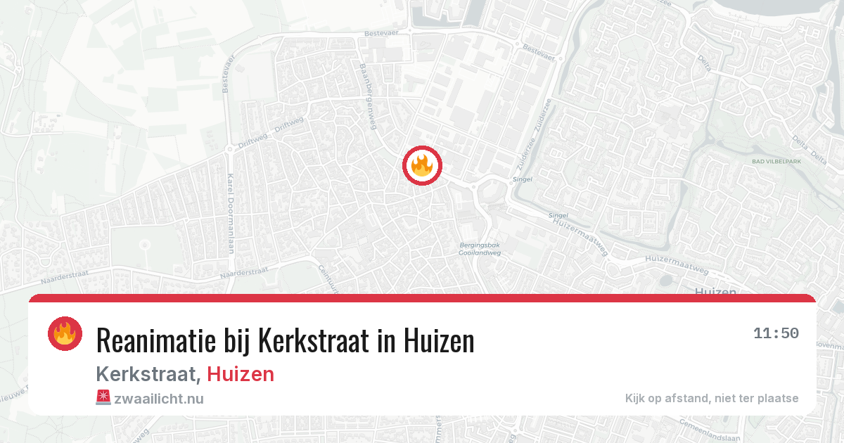 Reanimatie bij Kerkstraat in Huizen — 27 mei 2026
