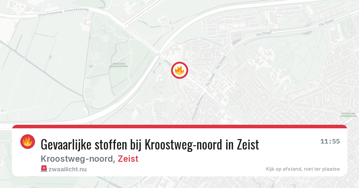 Gevaarlijke stoffen bij Kroostweg-noord in Zeist — 8 mei 2026