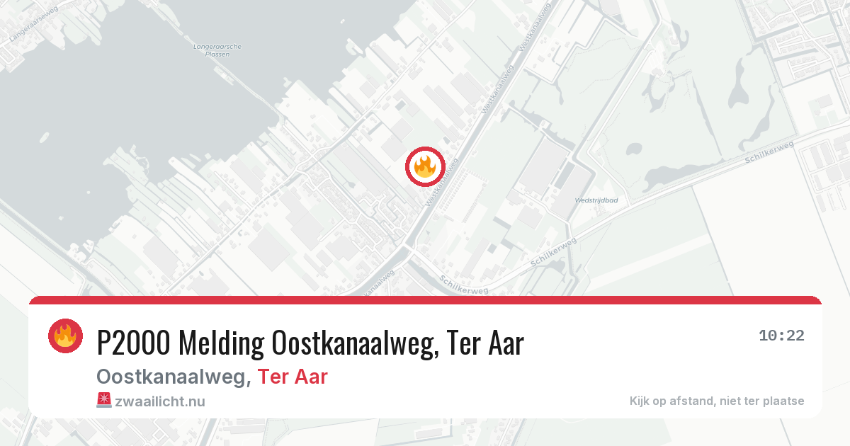 P2000 Melding Oostkanaalweg, Ter Aar — 28 feb 2026