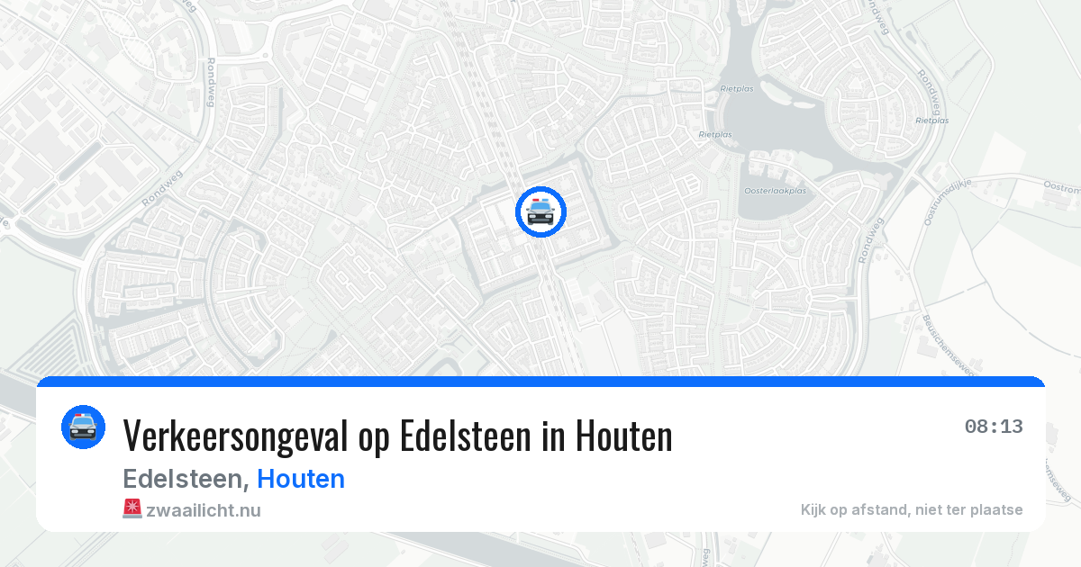 Verkeersongeval op Edelsteen in Houten — 19 mrt 2026