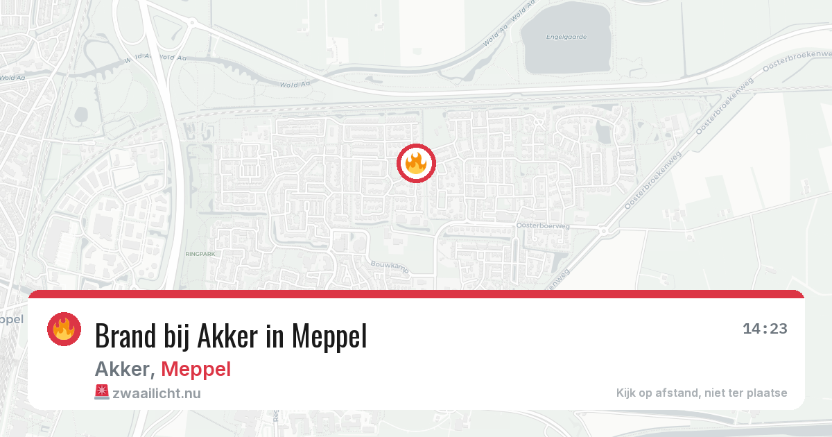 Brand bij Akker in Meppel — 23 jul 2026