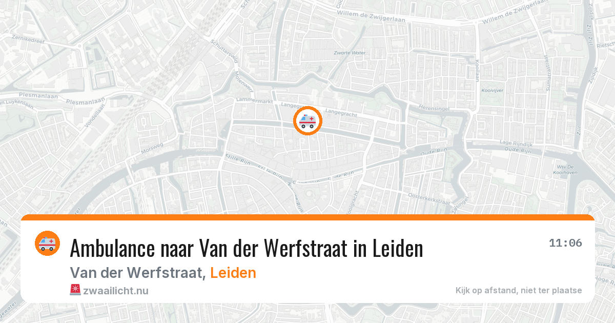Ambulance naar Van der Werfstraat in Leiden — 18 jul 2026