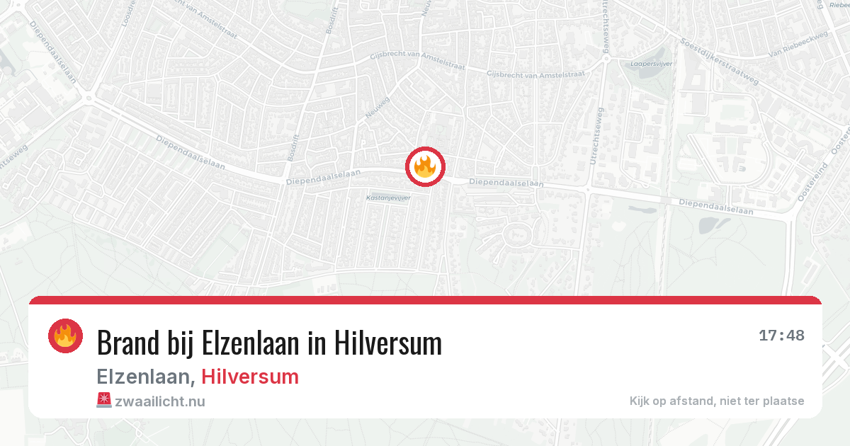 Brand bij Elzenlaan in Hilversum — 25 mei 2026