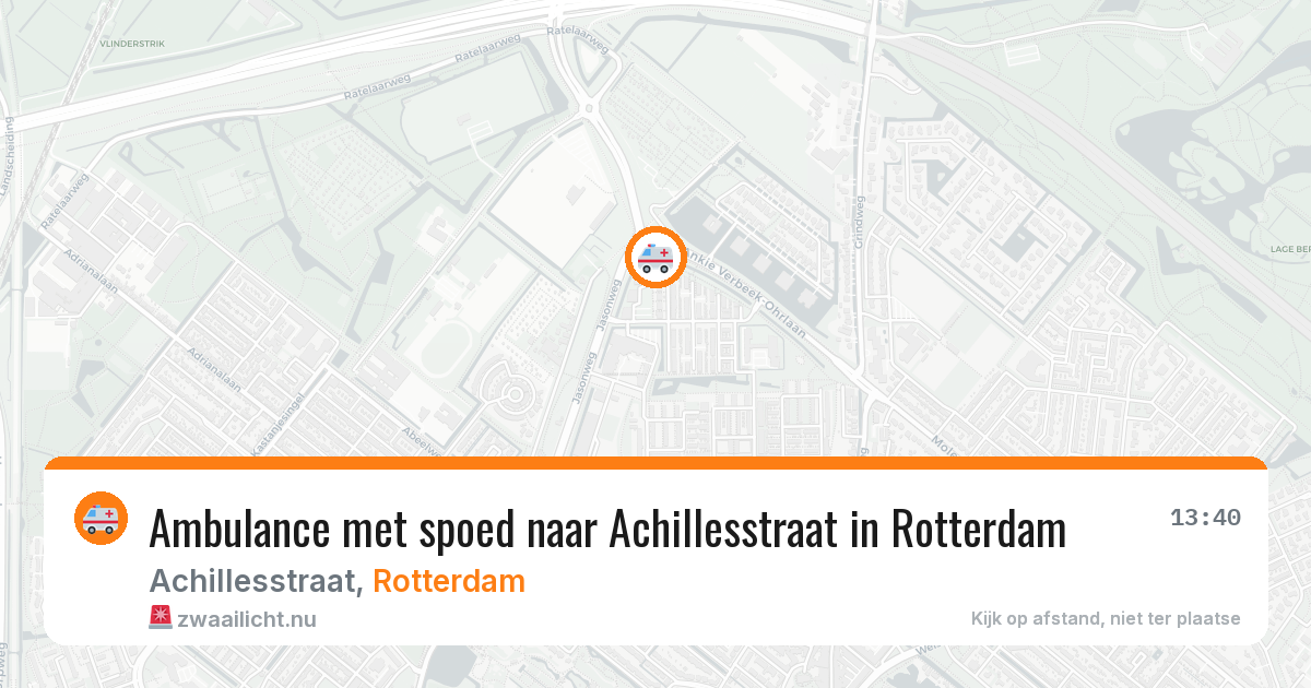 Ambulance met spoed naar Achillesstraat in Rotterdam — 14 mrt 2026