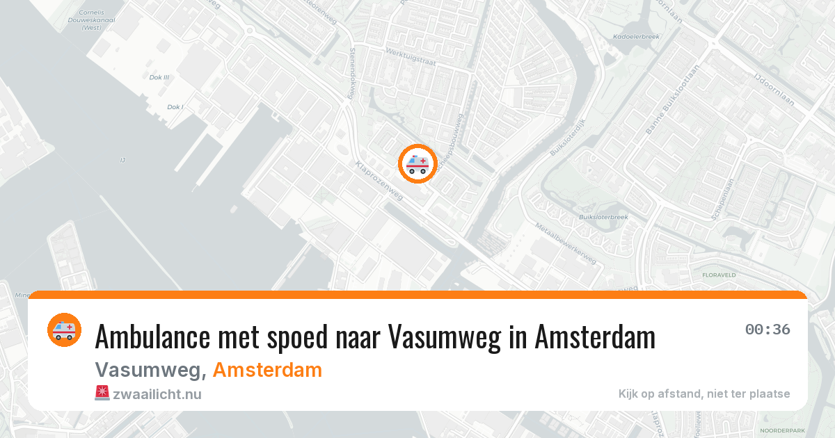 Ambulance met spoed naar Vasumweg in Amsterdam — 13 jul 2026