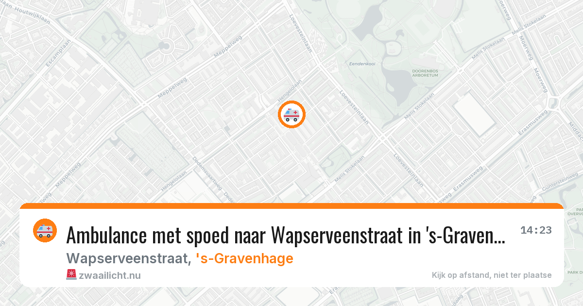 Ambulance met spoed naar Wapserveenstraat in 's-Gravenhage — 18 mei 2026