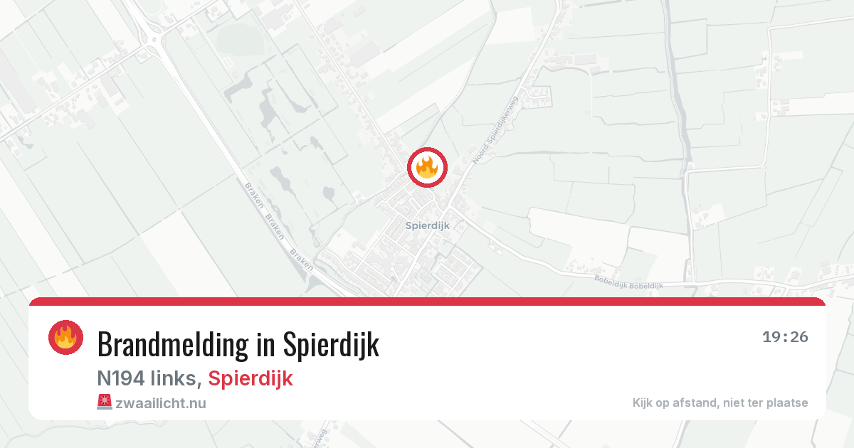 Brandmelding in Spierdijk — 7 jun 2026