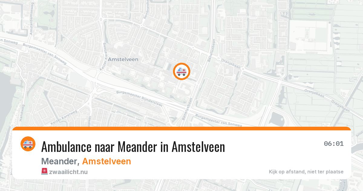 Ambulance naar Meander in Amstelveen — 11 jul 2026