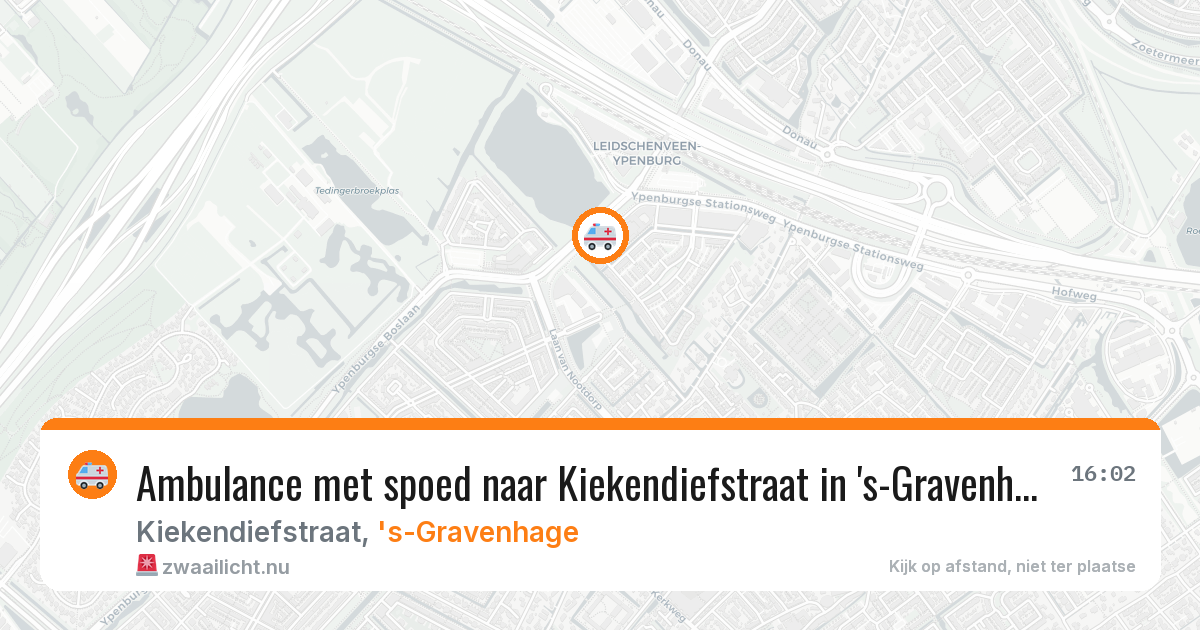 Ambulance met spoed naar Kiekendiefstraat in 's-Gravenhage — 23 jul 2026