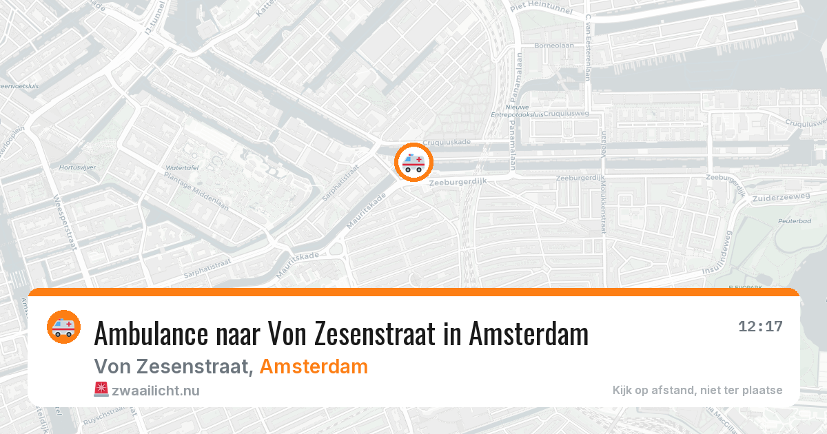 Ambulance naar Von Zesenstraat in Amsterdam — 26 jul 2026