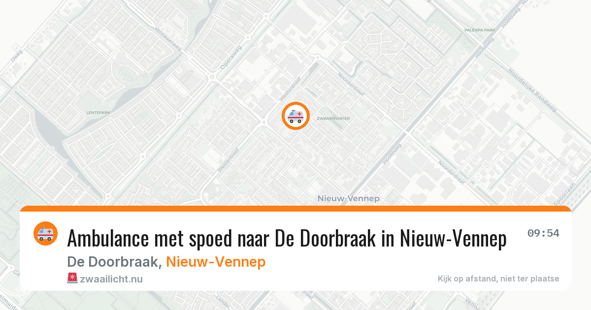 Ambulance met spoed naar De Doorbraak in Nieuw-Vennep — 27 jul 2026
