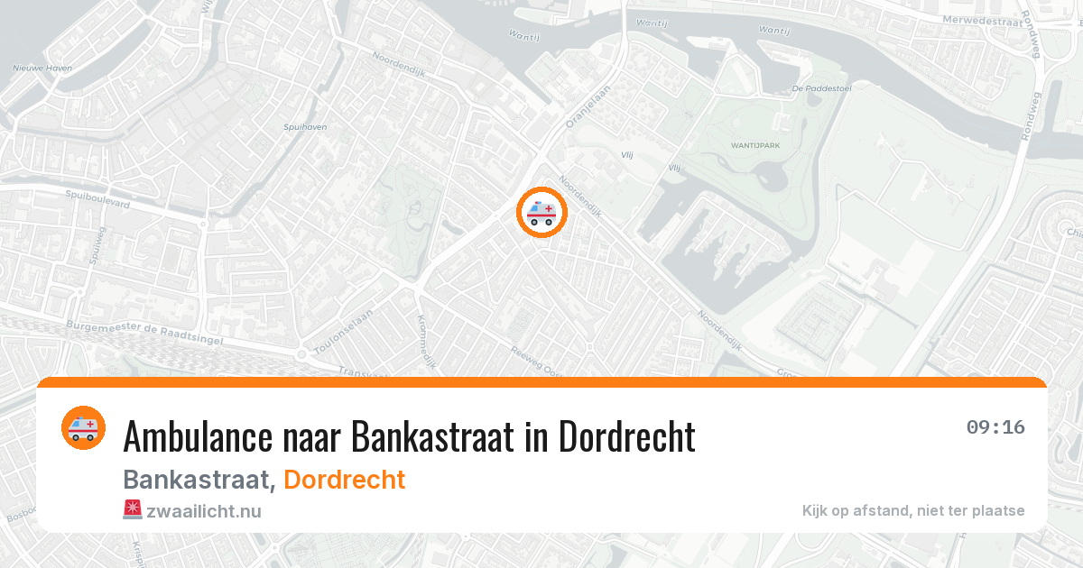 Ambulance naar Bankastraat in Dordrecht — 20 mrt 2026