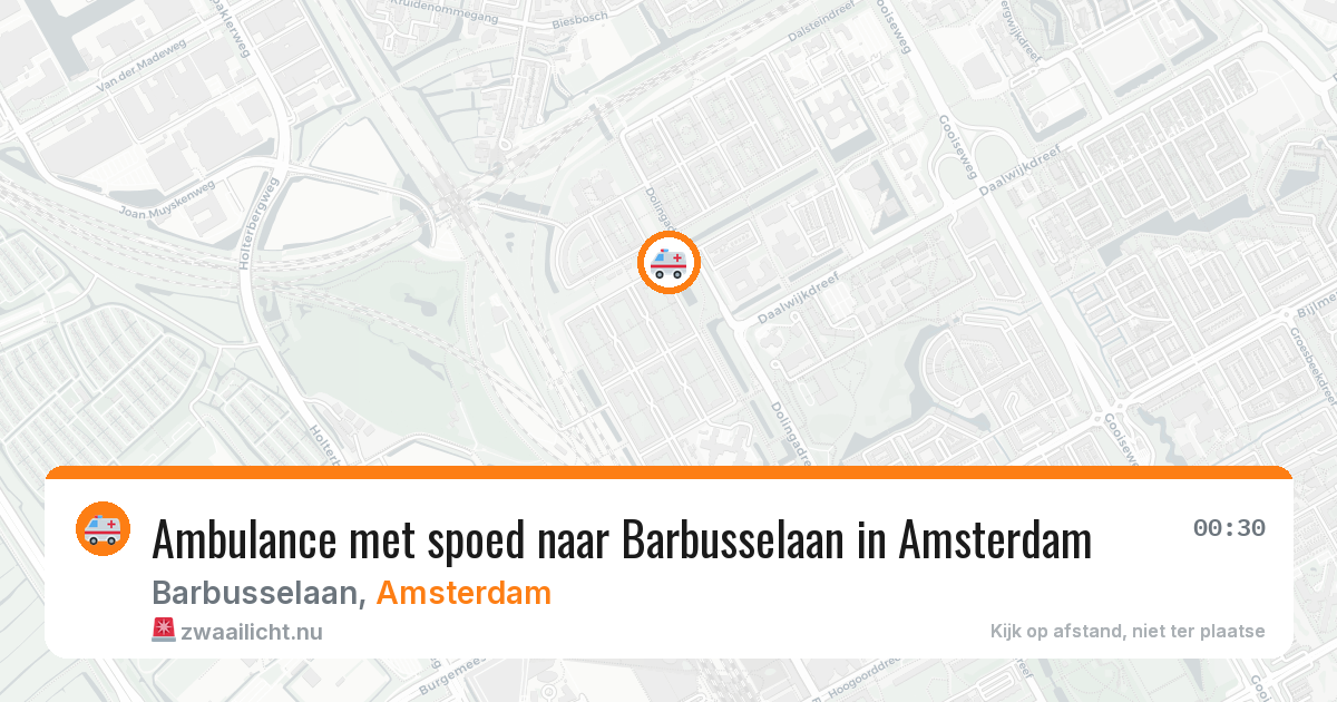 Ambulance met spoed naar Barbusselaan in Amsterdam — 25 mrt 2026