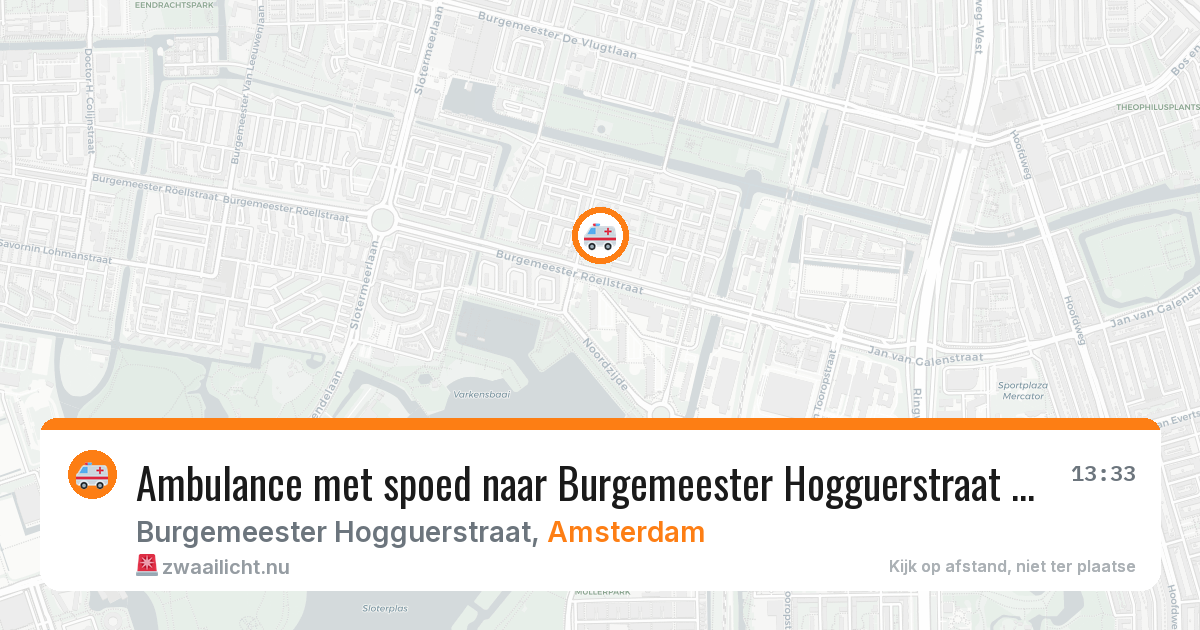 Ambulance met spoed naar Burgemeester Hogguerstraat in Amsterdam — 6 jun 2026