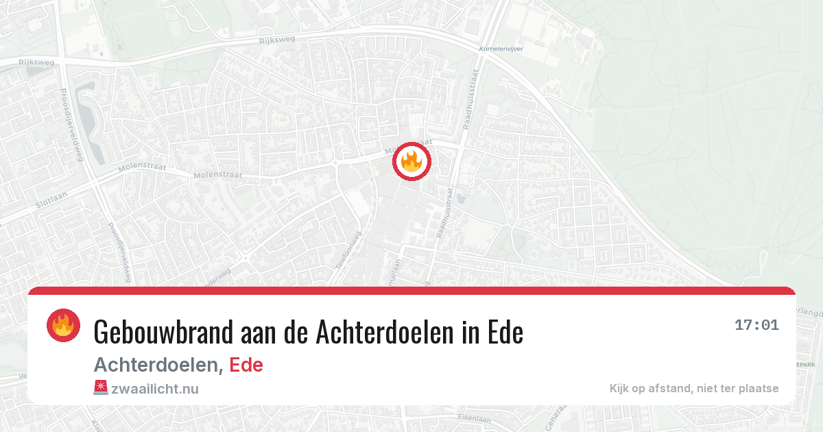 Gebouwbrand aan de Achterdoelen in Ede — 24 jul 2026