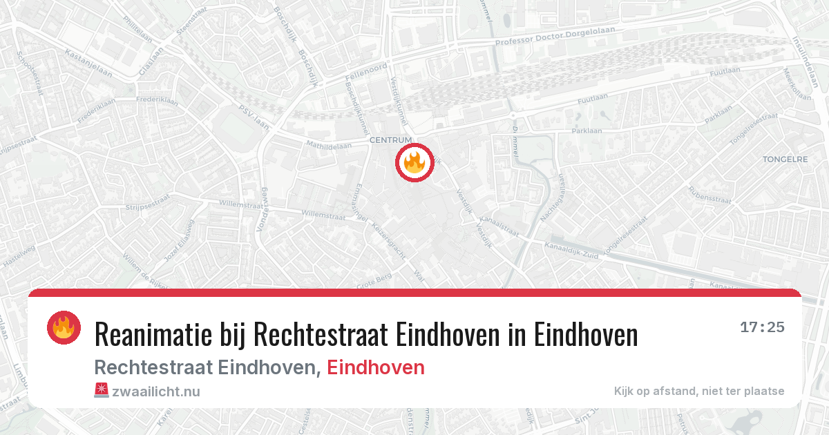 Reanimatie bij Rechtestraat Eindhoven in Eindhoven — 23 mrt 2026