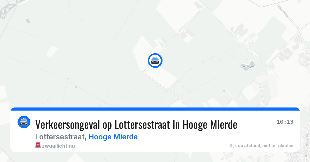 Verkeersongeval op Lottersestraat in Hooge Mierde — 24 jul 2026