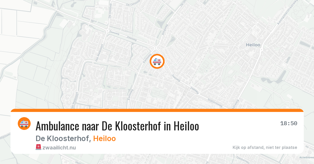Ambulance naar De Kloosterhof in Heiloo — 14 jul 2026