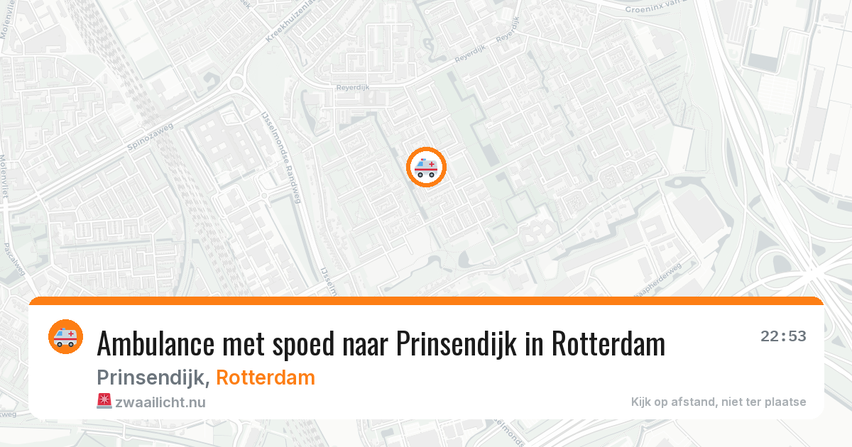 Ambulance met spoed naar Prinsendijk in Rotterdam — 6 jun 2026
