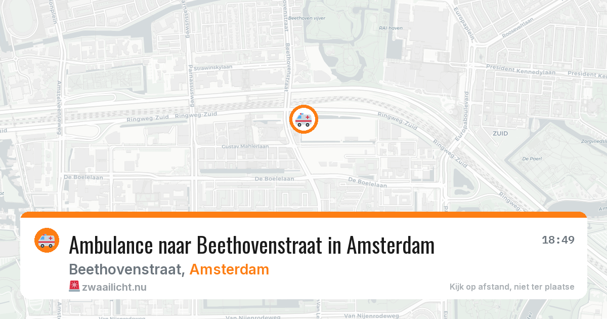 Ambulance naar Beethovenstraat in Amsterdam — 1 apr 2026