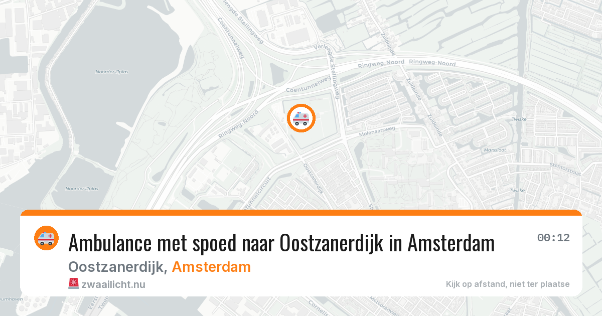 Ambulance met spoed naar Oostzanerdijk in Amsterdam — 15 jul 2026
