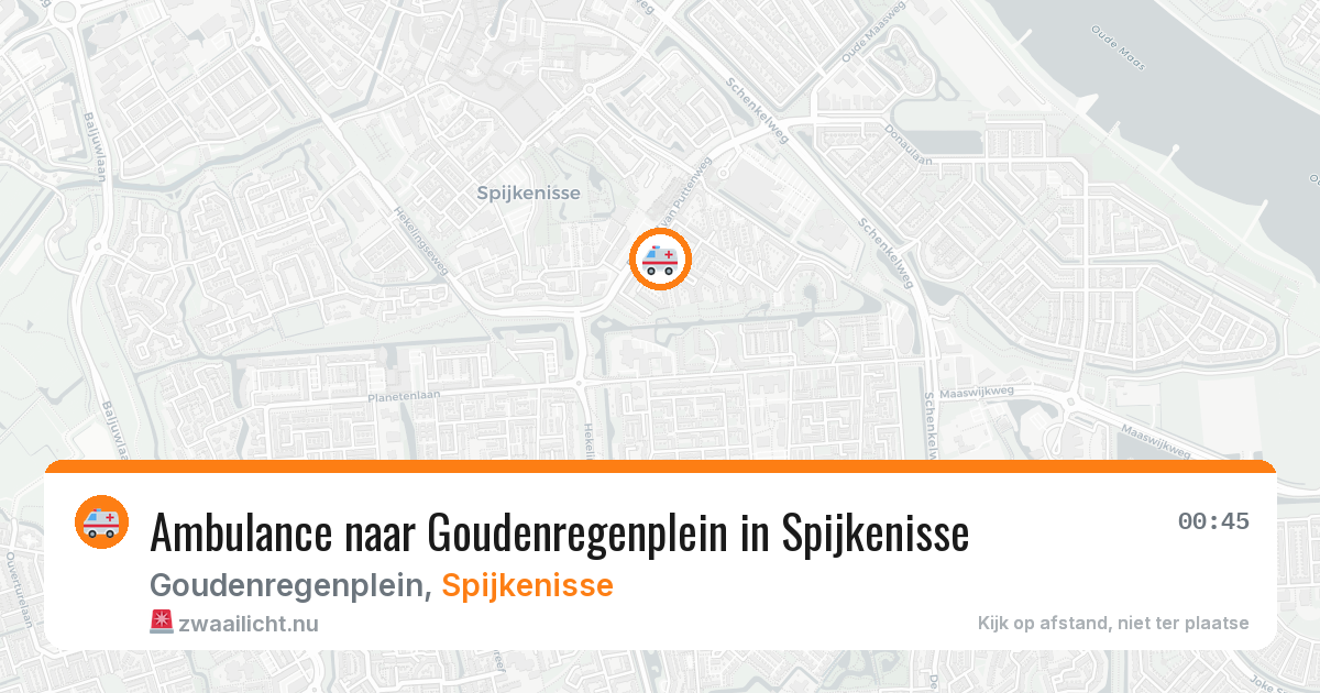 Ambulance naar Goudenregenplein in Spijkenisse — 25 mei 2026