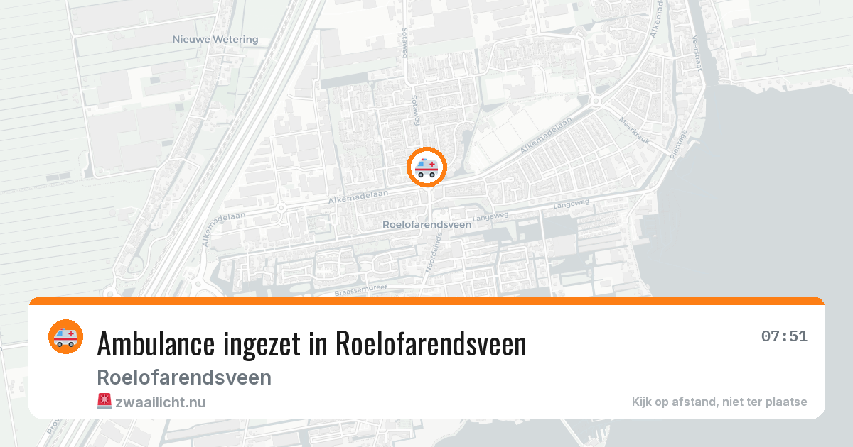 Ambulance ingezet in Roelofarendsveen — 29 mei 2026