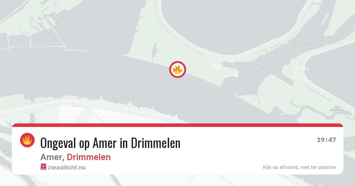 Ongeval op Amer in Drimmelen — 27 apr 2026