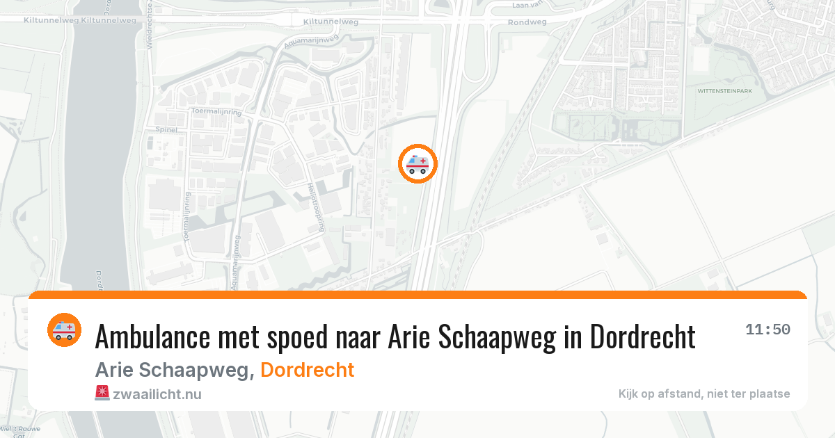 Ambulance met spoed naar Arie Schaapweg in Dordrecht — 10 jul 2026