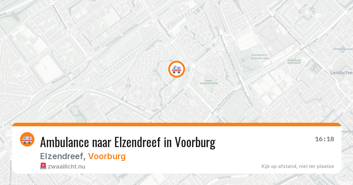 Ambulance naar Elzendreef in Voorburg — 20 jul 2026