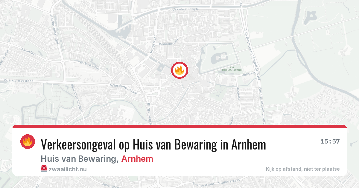 Verkeersongeval op Huis van Bewaring in Arnhem — 23 mrt 2026