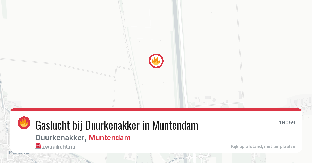 Gaslucht bij Duurkenakker in Muntendam — 19 mrt 2026