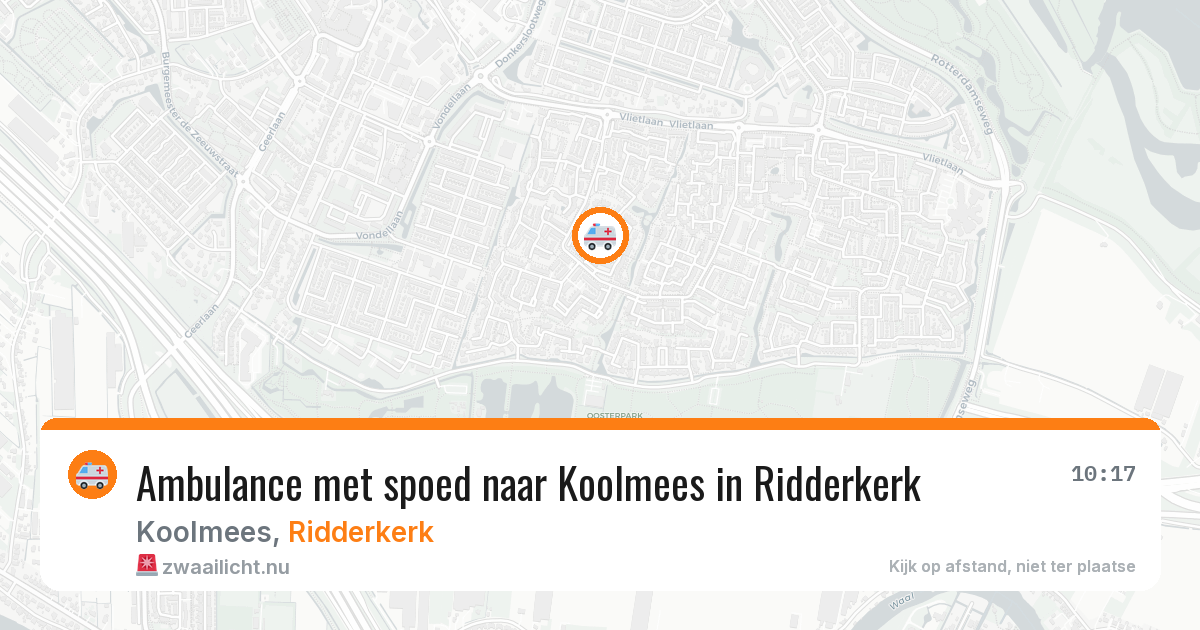Ambulance met spoed naar Koolmees in Ridderkerk — 21 jul 2026